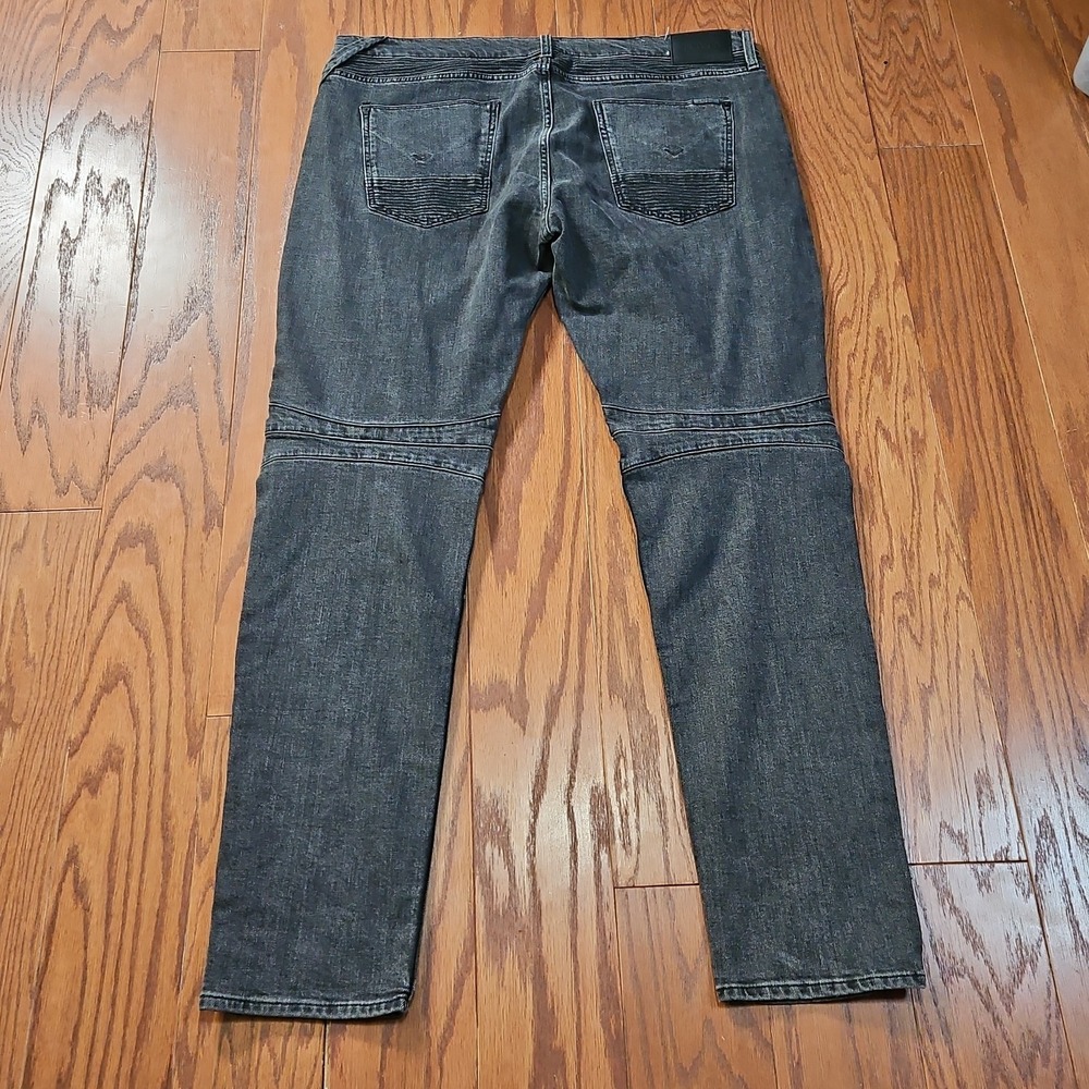 Hudson Blinder Biker Moto Skinny Jeans Buttonfly Men's Size 40 40x34 Distressed